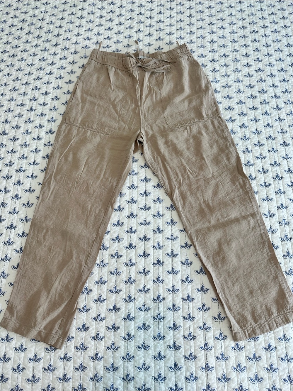 Zara Woman’s Drawstring Pants In Beige